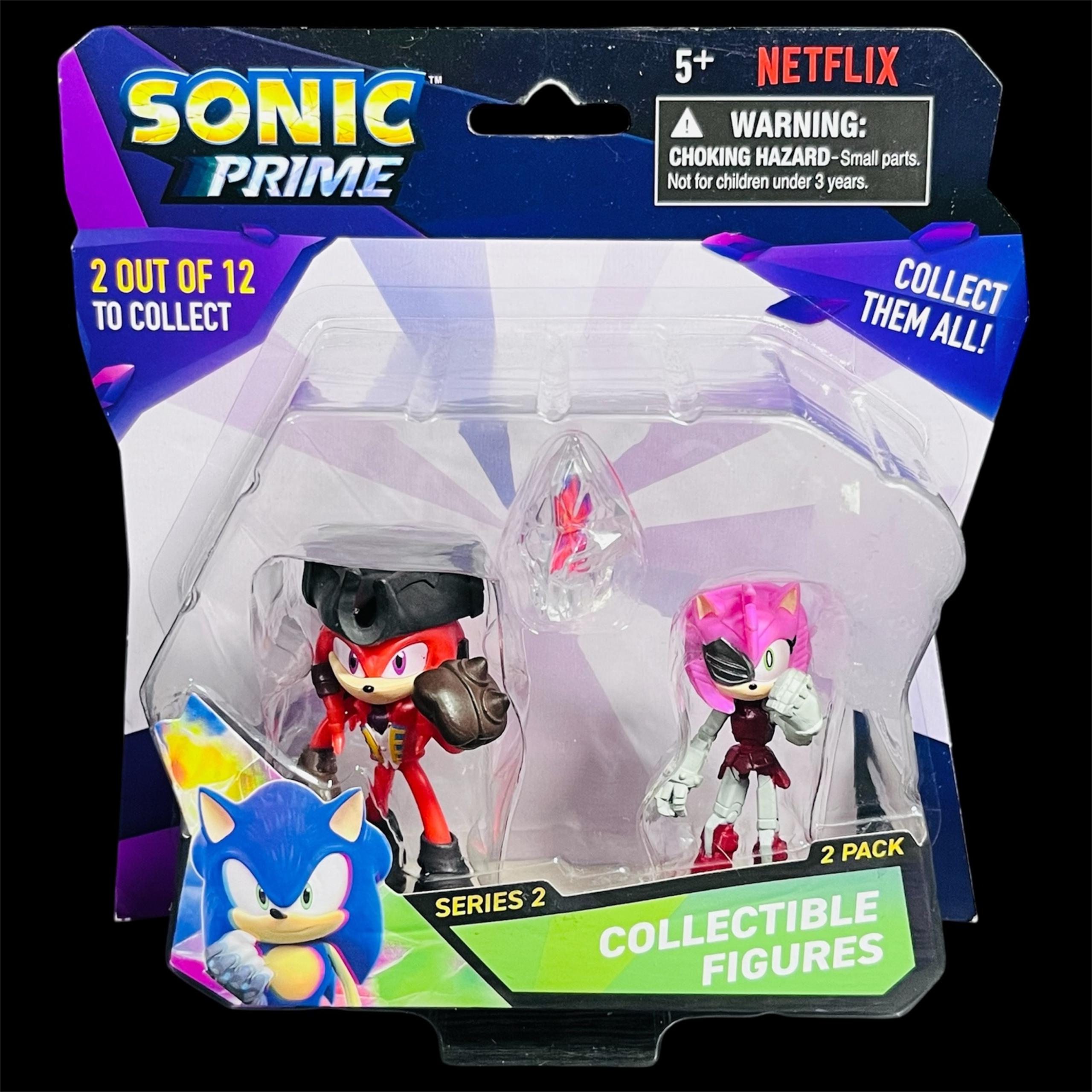Sonic Prime Netflix Series 2 Knuckles + Rusty Rose Collectible Figures (2-Pack)