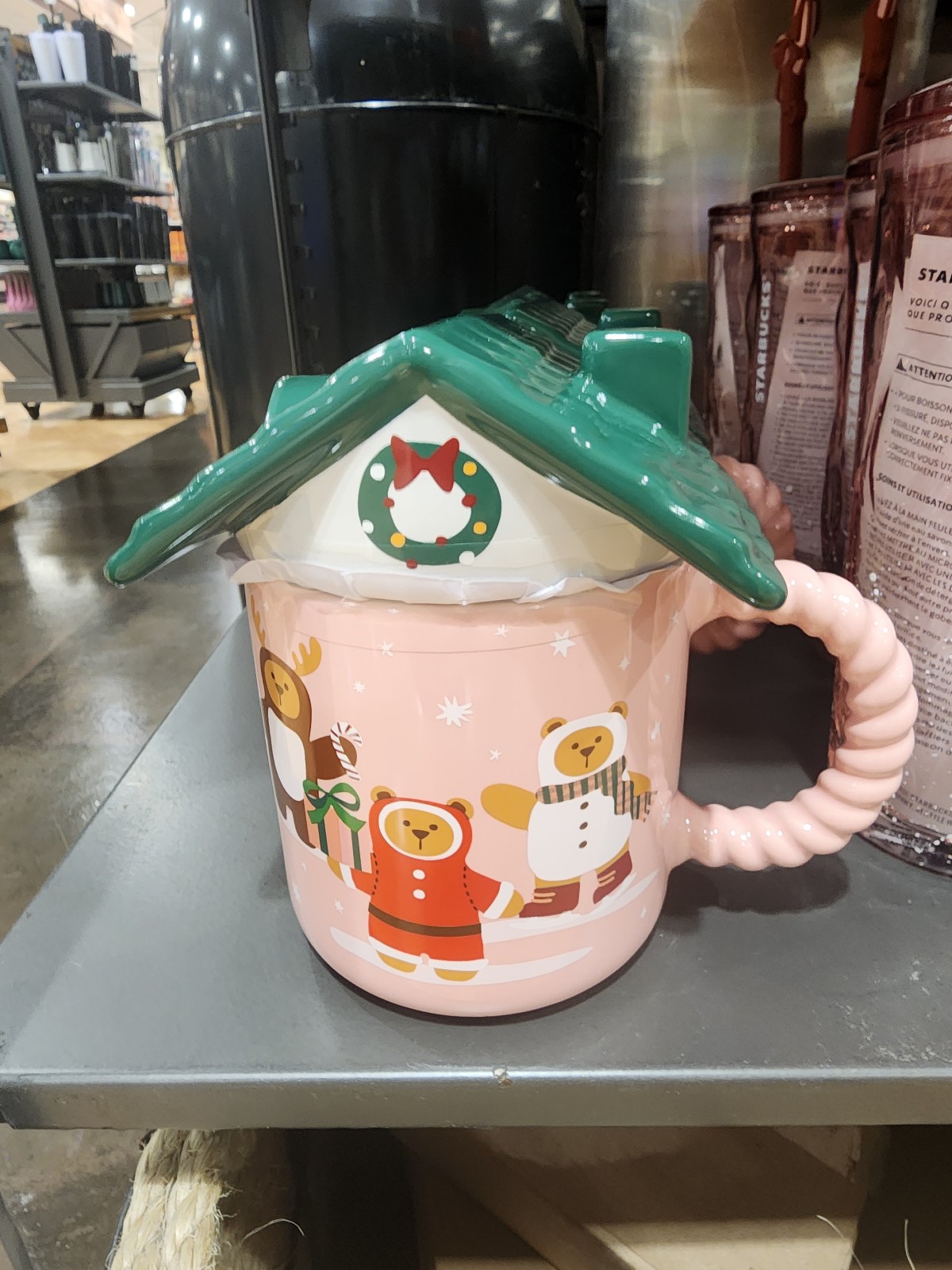 starbucks Gingerbread House topper mug