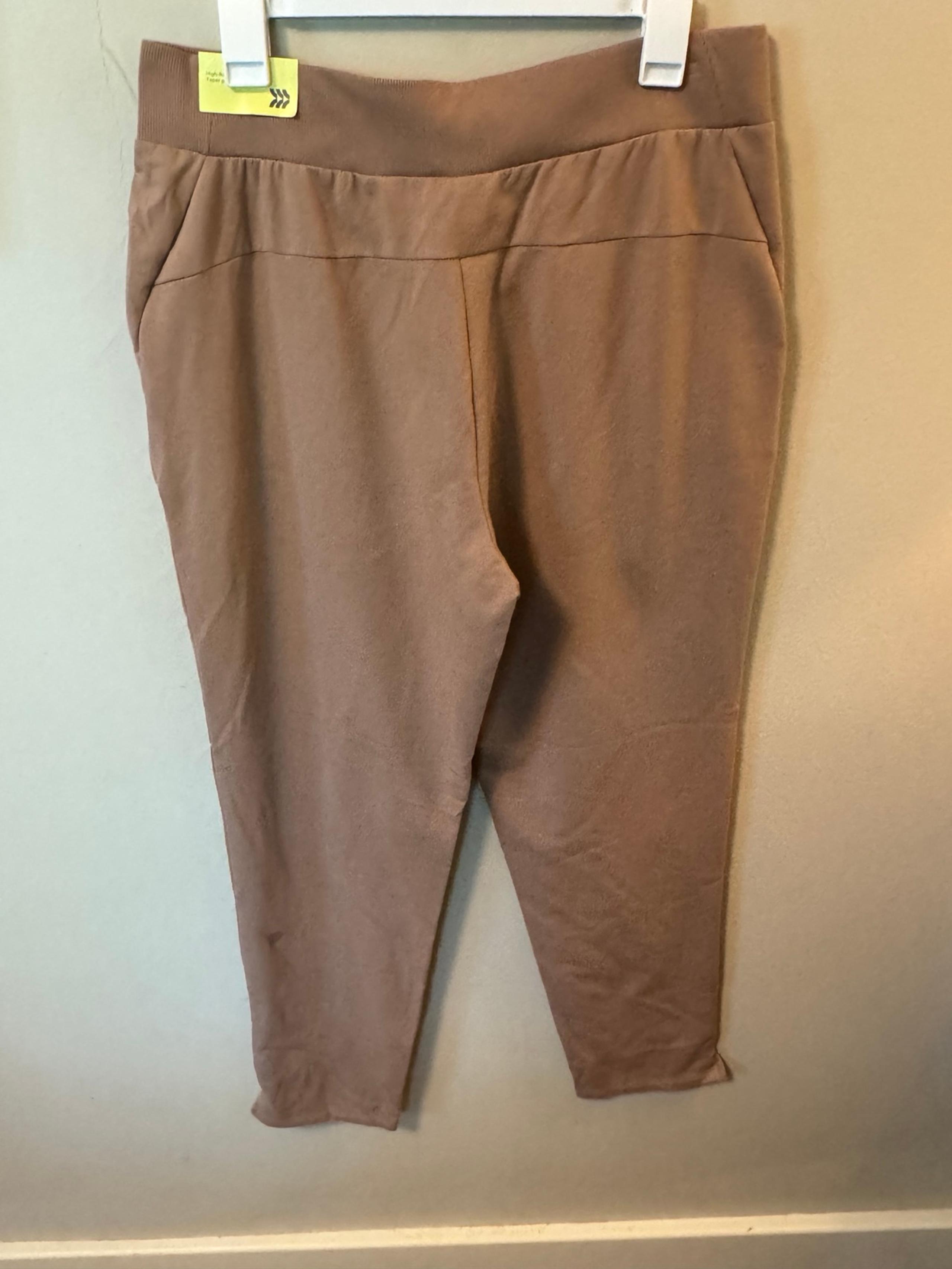 Women's Woven High-Rise Straight Leg Pants - All In Motion - Tan - Size LARGE