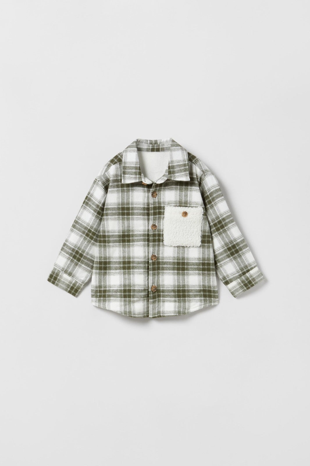 Zara kids boys PLAID FLEECE OVERSHIRT. Size 3-4t