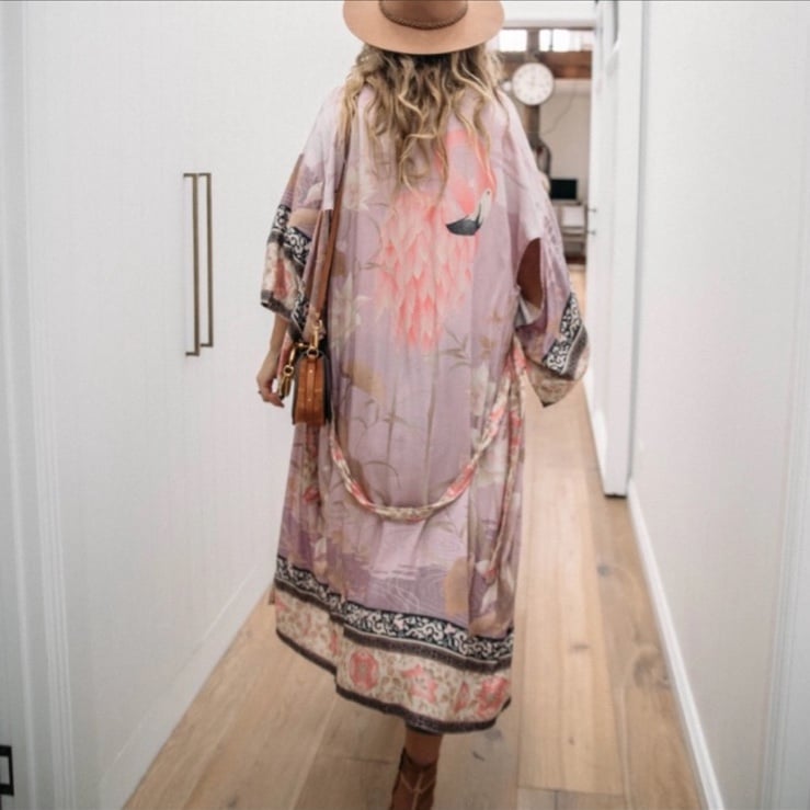 Vintage Western Boho Duster Robe