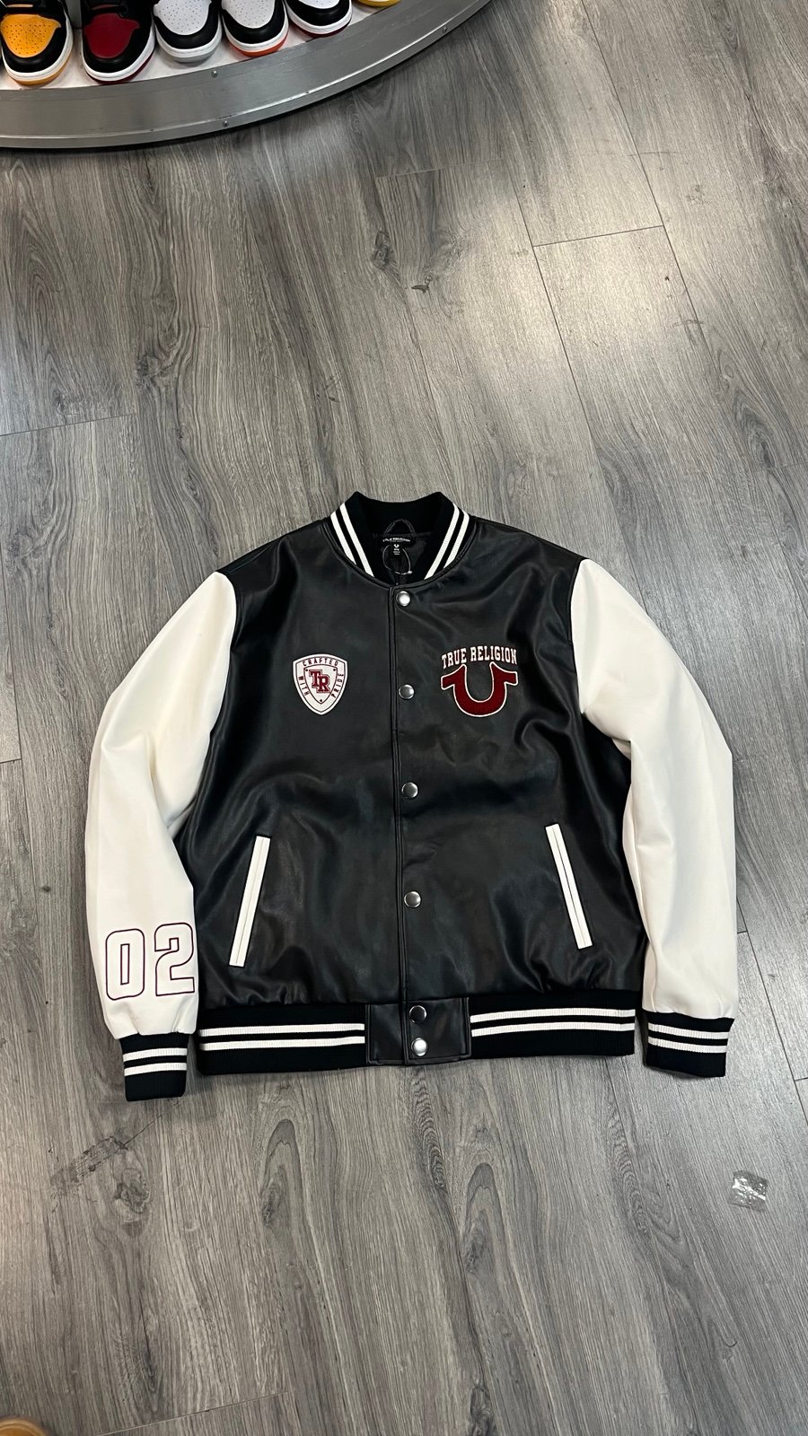 True religion leather jacket