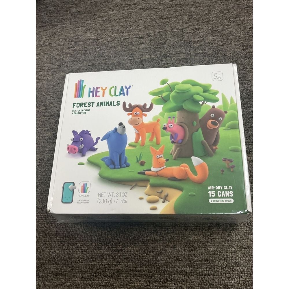 Fat Brain Toy FA424-1 Hey Clay - Forest Animals - New/ Sealed