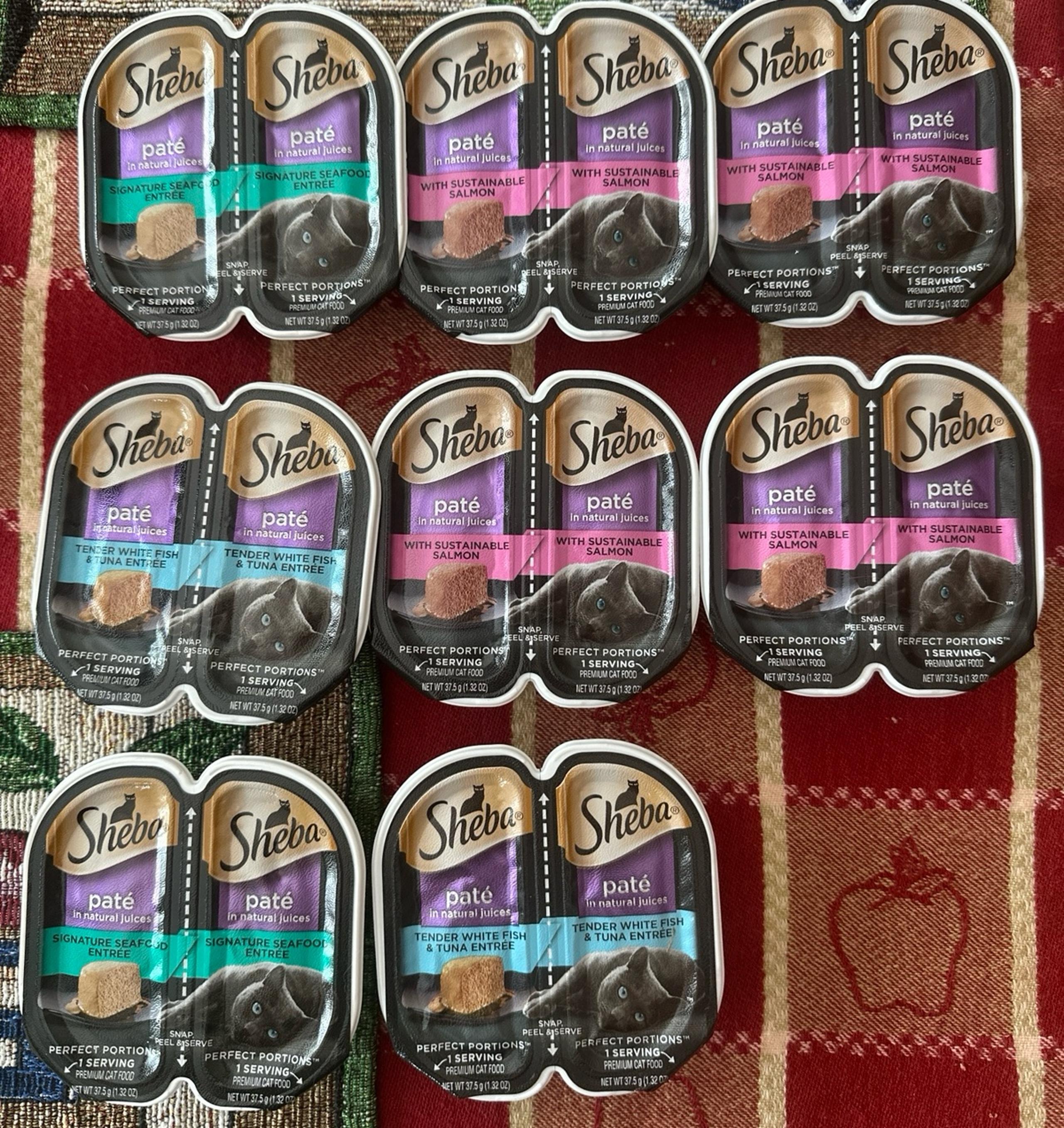 Sheba Perfect Portions Wet Cat Food Pate lot of 8(16)
