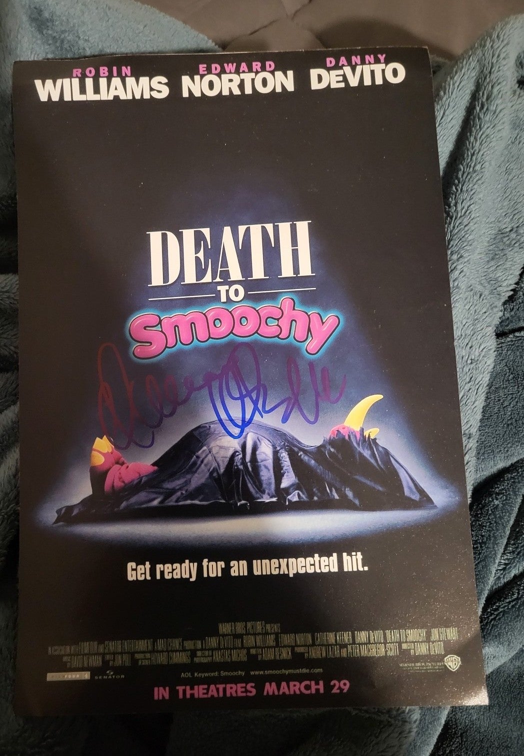 Danny Devito signed death to smoochy print