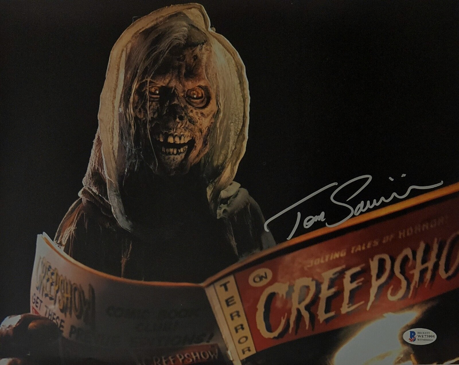 Tom Savini Signed Photo Creepshow The Creep Autograph Horror 11x14 BECKETT COA 5