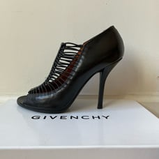 Givenchy black leather booties size 38.5
