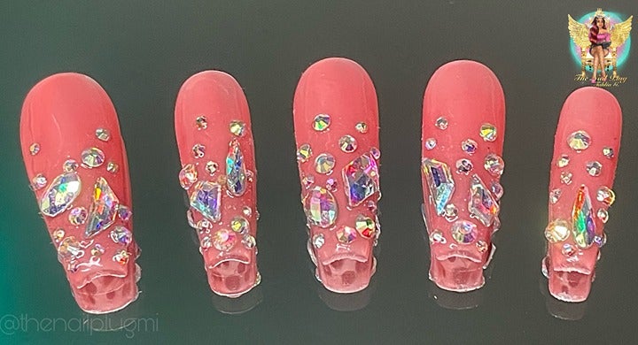 Ombre Bling Press On Nail Set | The Nail Plug MI @thenailplugmi