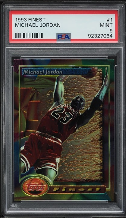 1993 TOPPS FINEST Basketball MICHAEL JORDAN #1 PSA 9