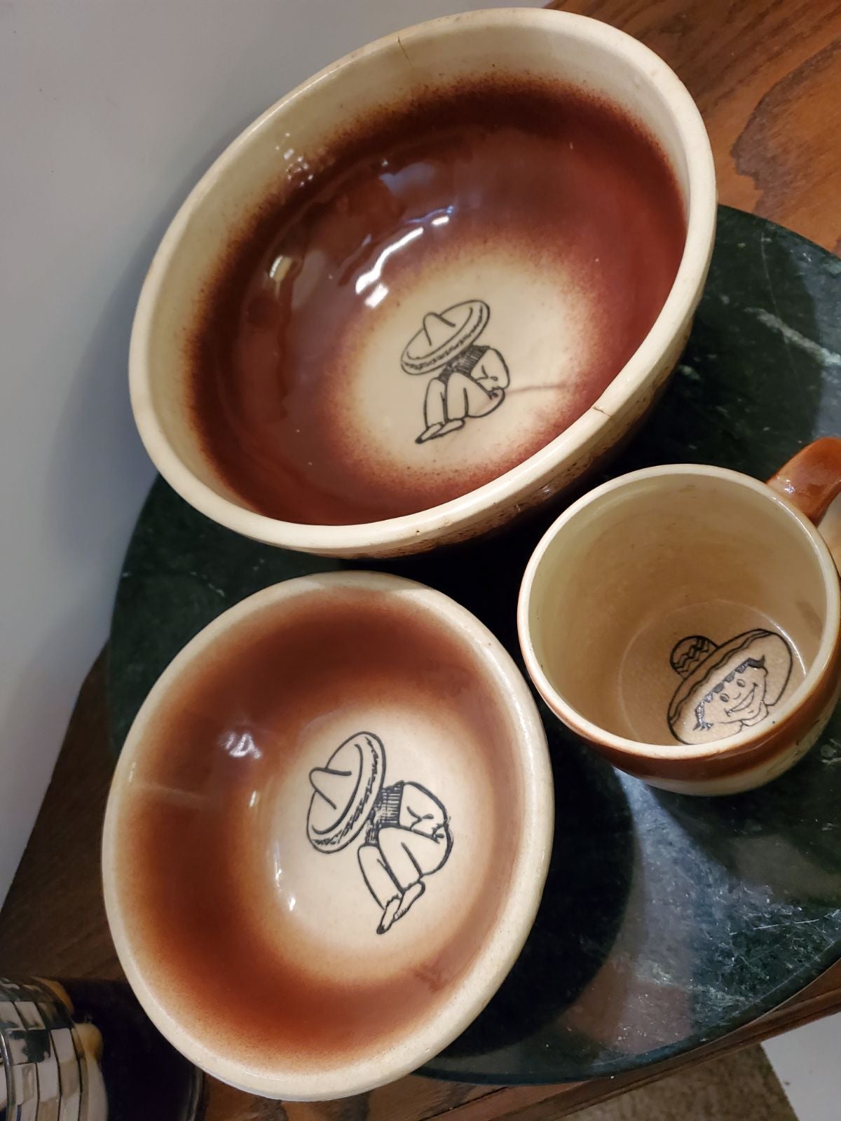 Tex Mex Vintage Pottery Display Art Set