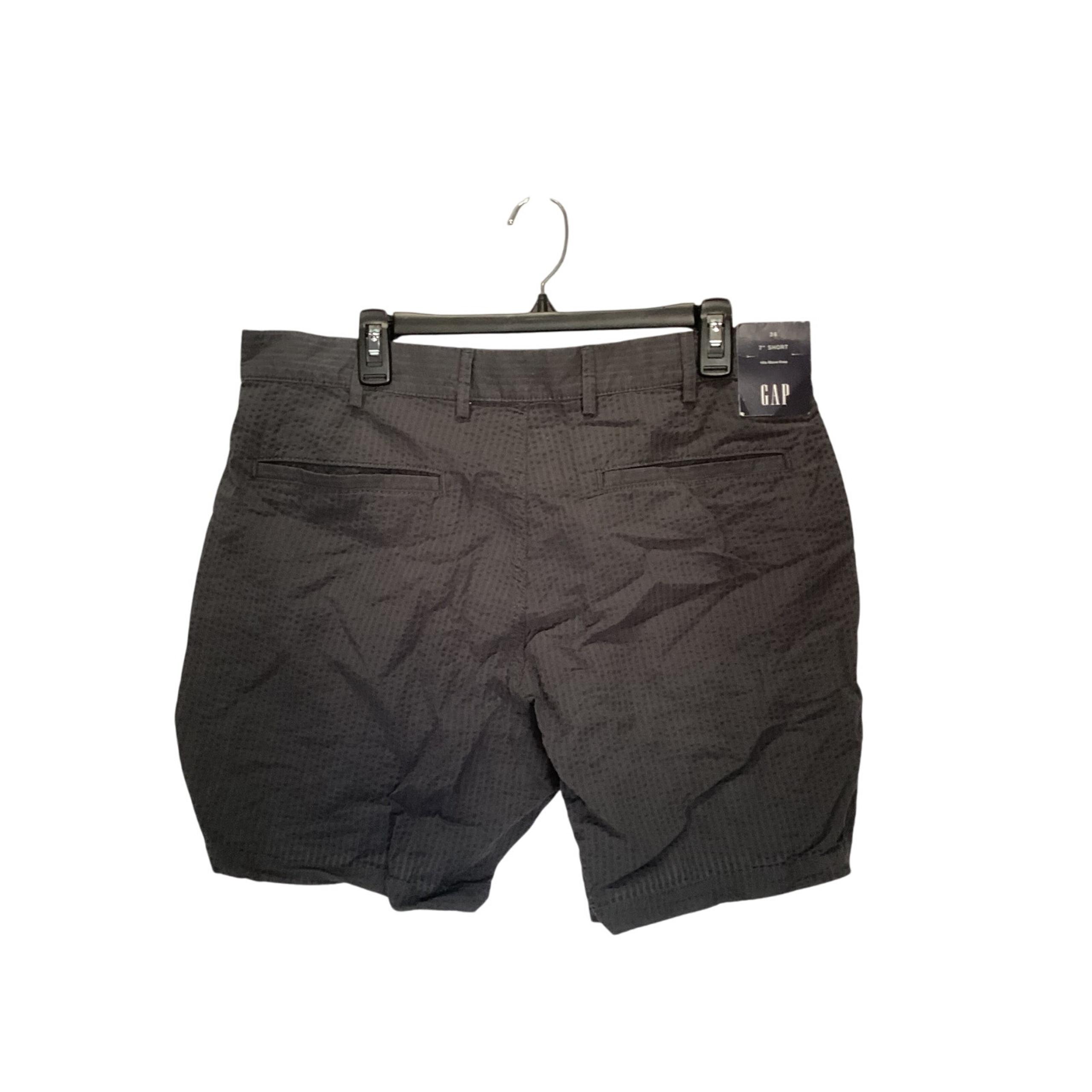 Gap Khaki Dark Gray Mens Flat Front Shorts Size 36 Above Knee