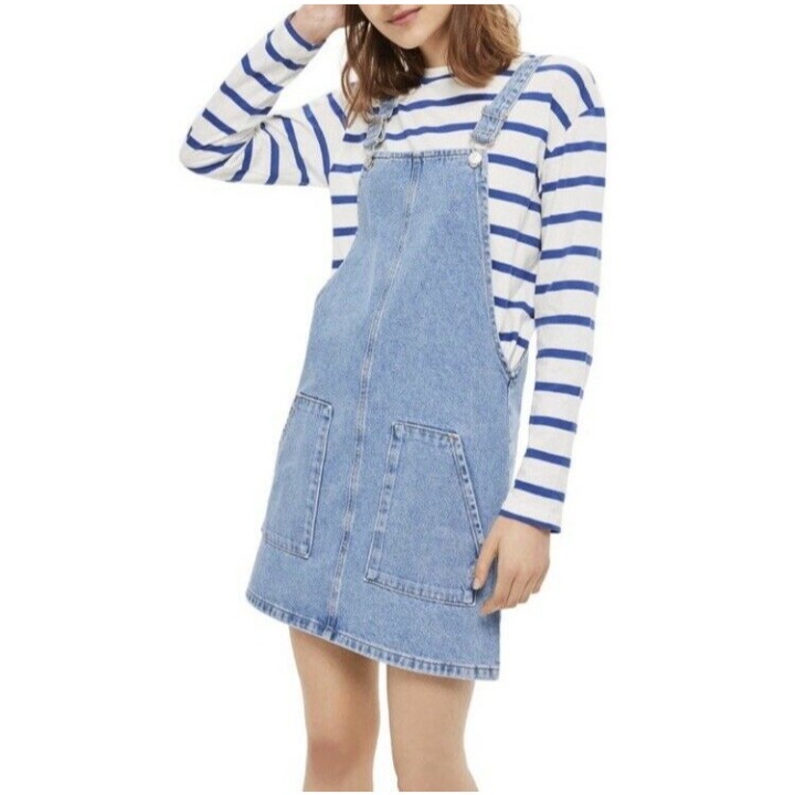 topshop denim pinafore