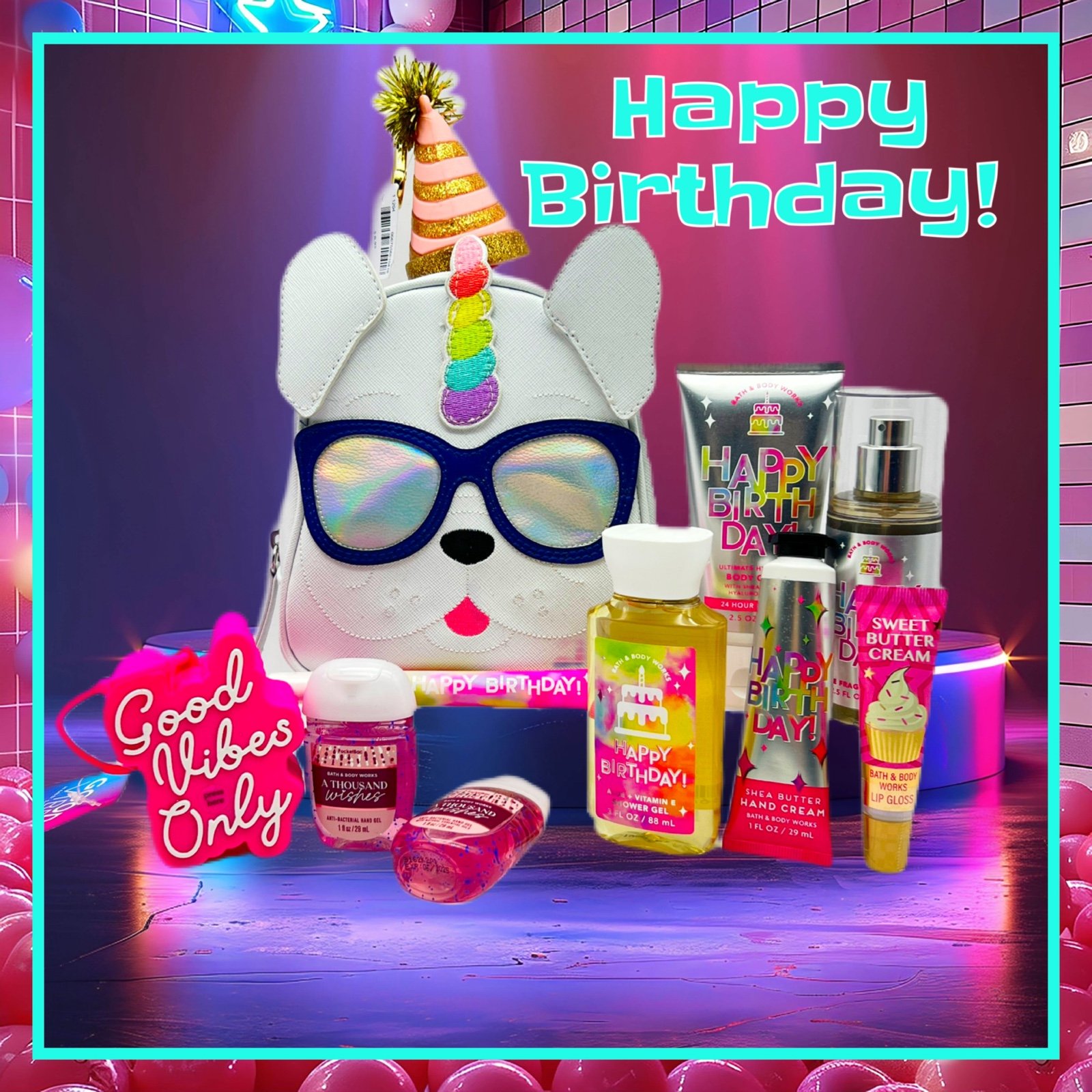 BBW ☻ HAPPY BIRTHDAY ☻ body care set & goodies!