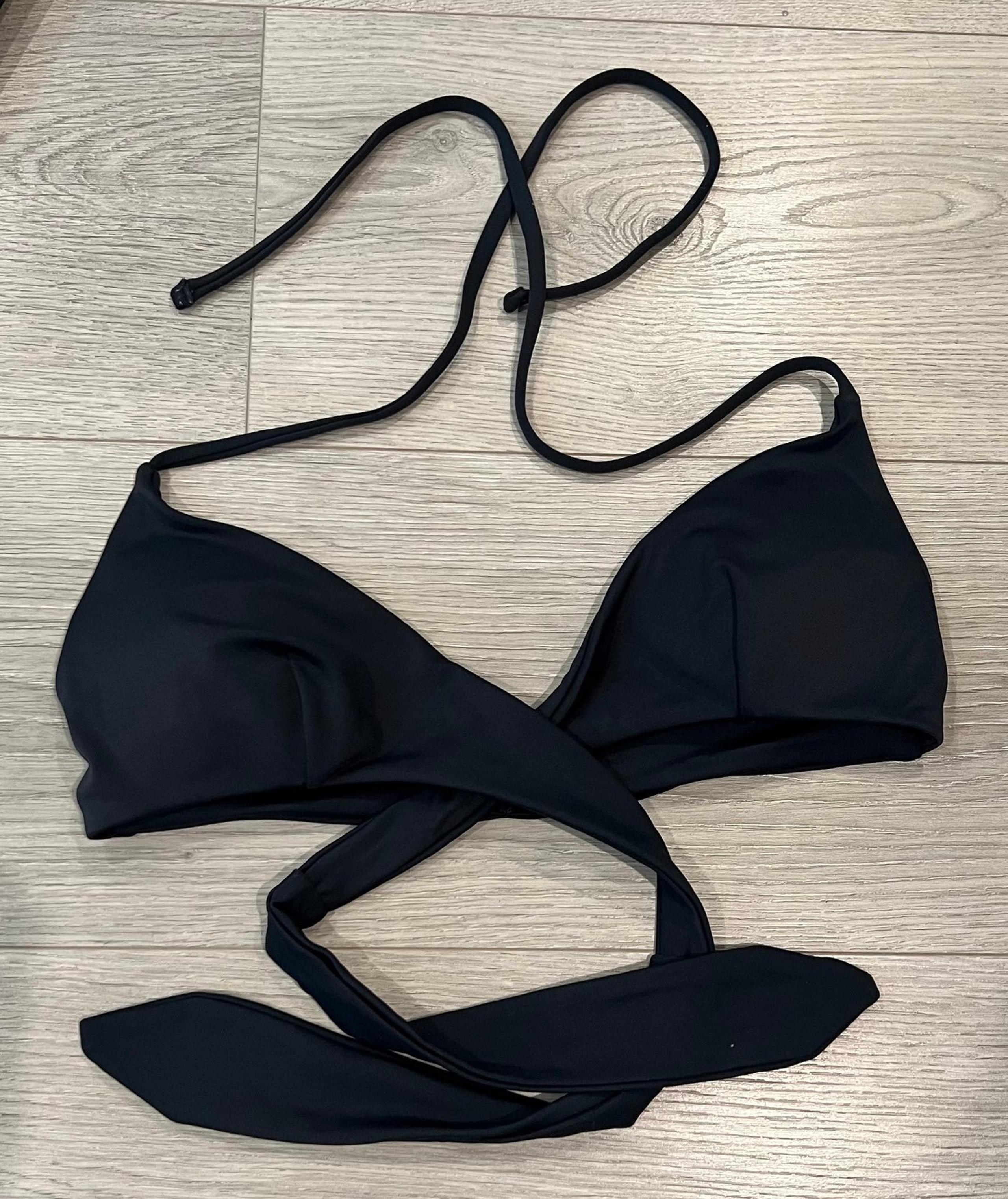 Tori Praver halter wrap bikini top XS