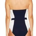 New Tory Burch Womens Lipsi One-Piece Swimsuit Tory Navy/White Small
