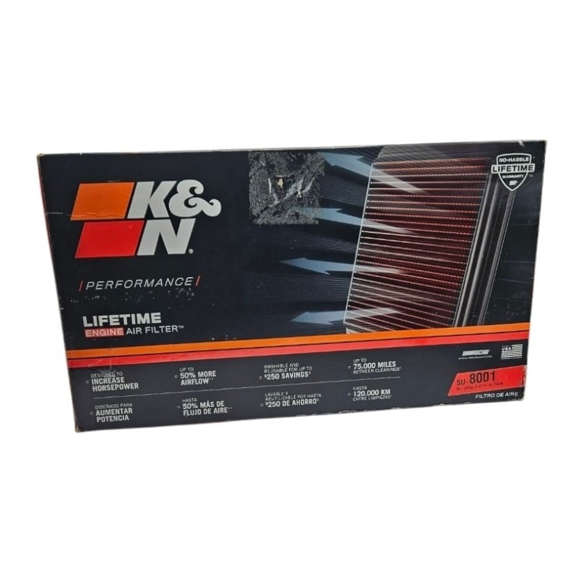 K&N Engineering SU-8001 High Flow Replacement Lifetime Engine Air Filter SUZUKI