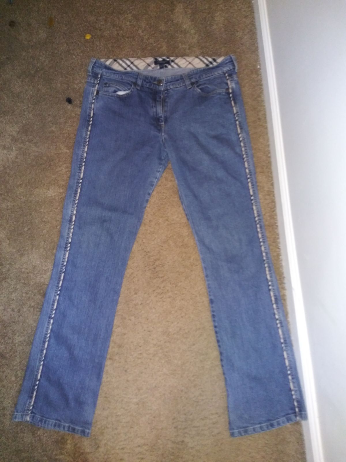 Burberry denim boot cut jeans