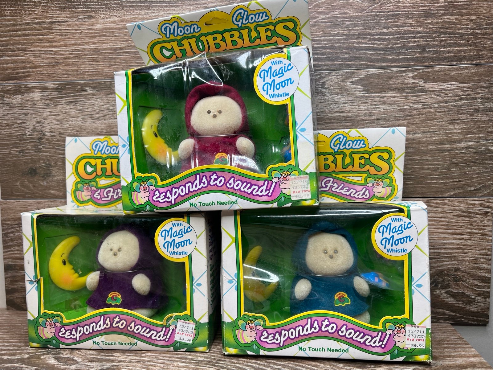 Vintage MOON GLOW CHUBBLES & FIREFLY FRIENDS Figure 1985 Lot Of 3 Vintage 80s