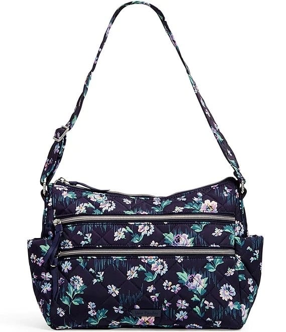 Vera Bradley Triple Zip Floral Shoulder Bag