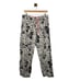 PJ Salvage Knit Leopard Pajama Pants in Black/White/Pink Size L