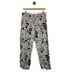 PJ Salvage Knit Leopard Pajama Pants in Black/White/Pink Size L