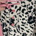 PJ Salvage Knit Leopard Pajama Pants in Black/White/Pink Size L
