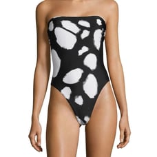 Norma Kamali One-Piece Bishop Bandeau Swimsuit Size XS