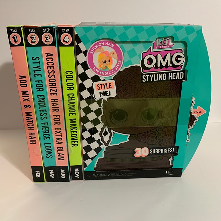 L.O.L. Surprise! O.M.G. Styling Head Mannequin Doll Neonlicious 30 Surprises