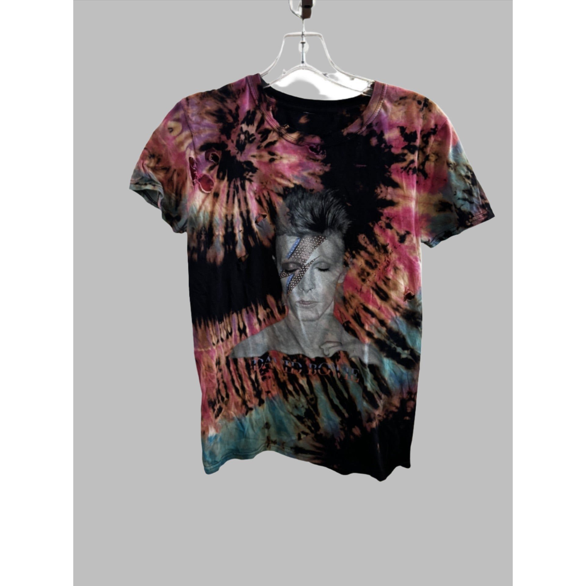 Reverse Tie Dye David Bowie Aladdin Tee