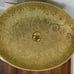 Modern bathroom gold relief ceramic wash basin basin with drain assembly