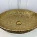 Modern bathroom gold relief ceramic wash basin basin with drain assembly
