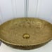 Modern bathroom gold relief ceramic wash basin basin with drain assembly