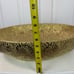 Modern bathroom gold relief ceramic wash basin basin with drain assembly
