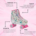 Rollr GRL Ella Adjustable Girls Roller Skates [Size 3-6] + Pacer Skate Bag Set
