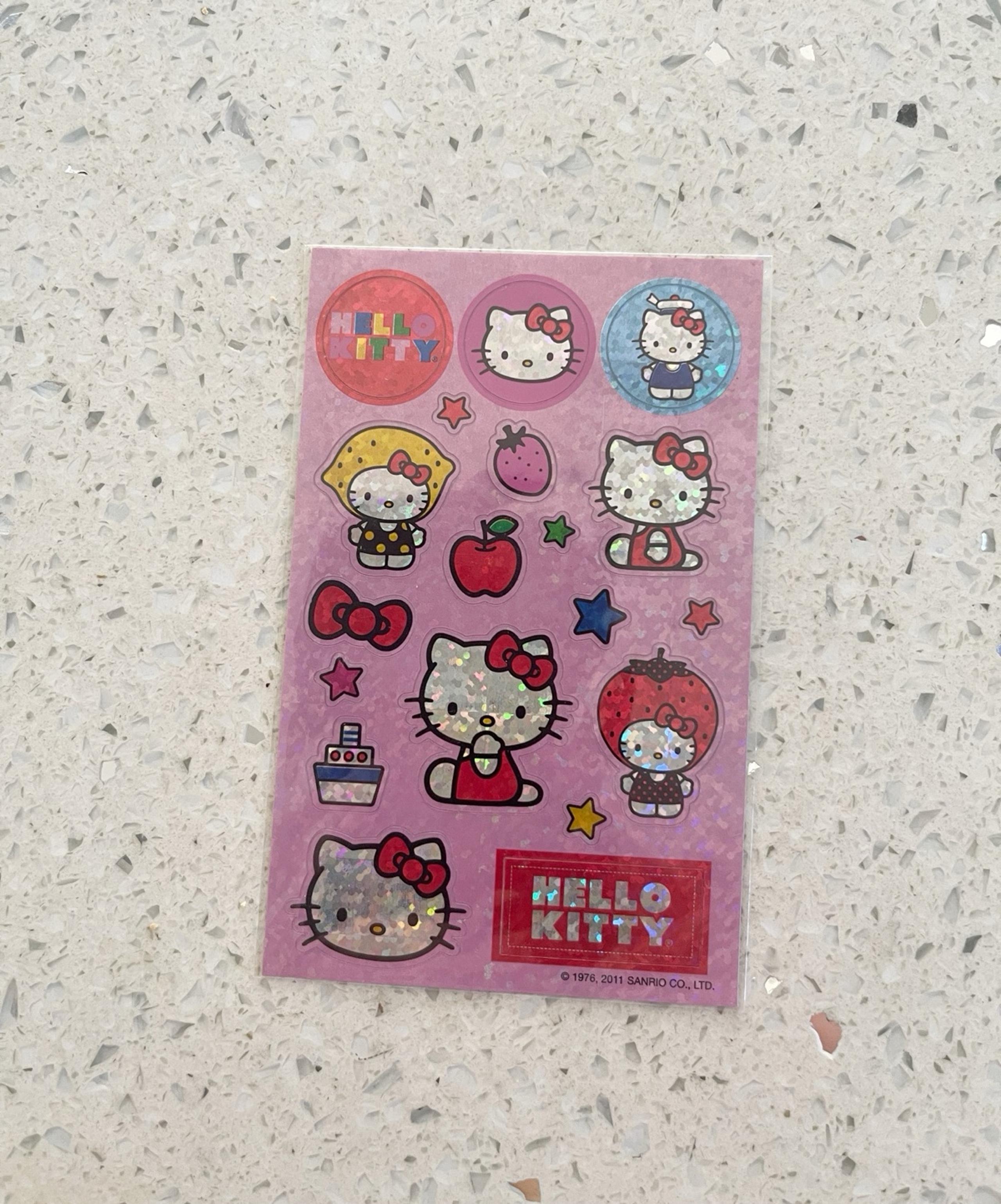 Hello Kitty Sanrio 2011 Prisma Shinny Small Sticker Sheet