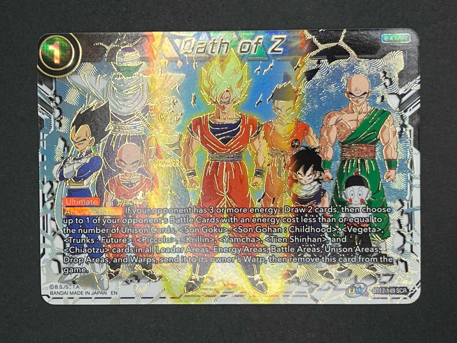 Dragon Ball Super Oath of Z BT17-149 SCR Single Cards