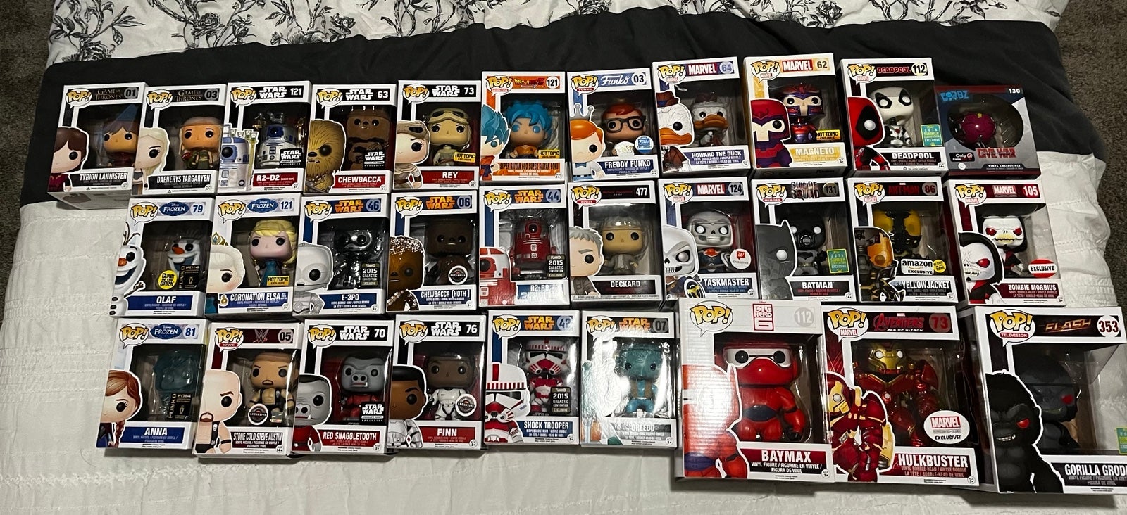Funko pop lot - Marvel Star Wars Disney Frozen Avengers