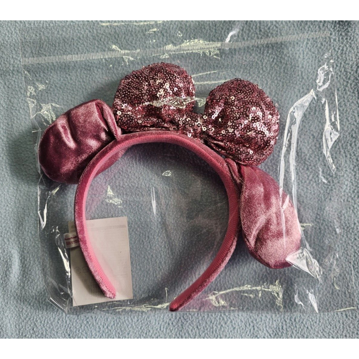 Japan Sanrio Puroland Exclusive My Melody pink sequin bow Ears Plush Headband