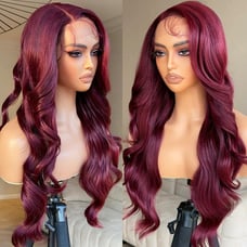 lace front wig human hair blended