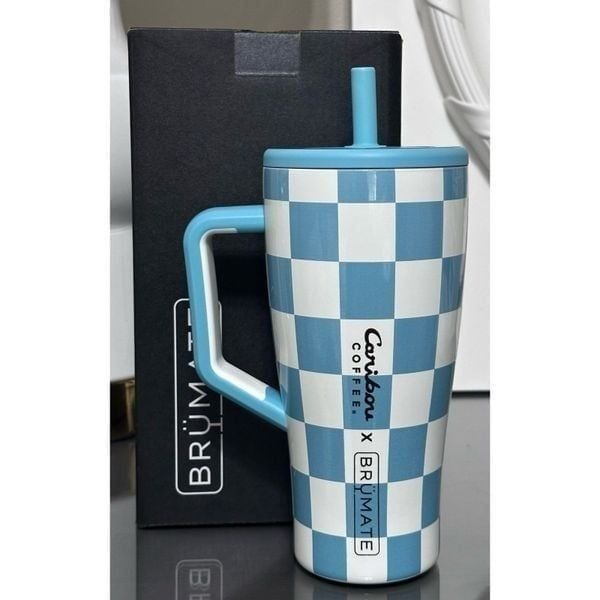 LIMITED EDITION BRUMATE X CARIBOU COFFEE EXCLUSIVE 30oz Era, CARIBLUE CHECKER
