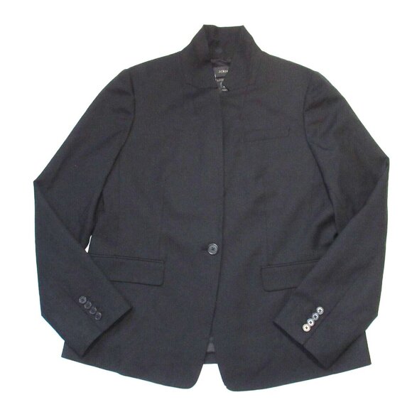 NWT J.Crew Regent Blazer in Black Super 120's Wool Jacket 16 248