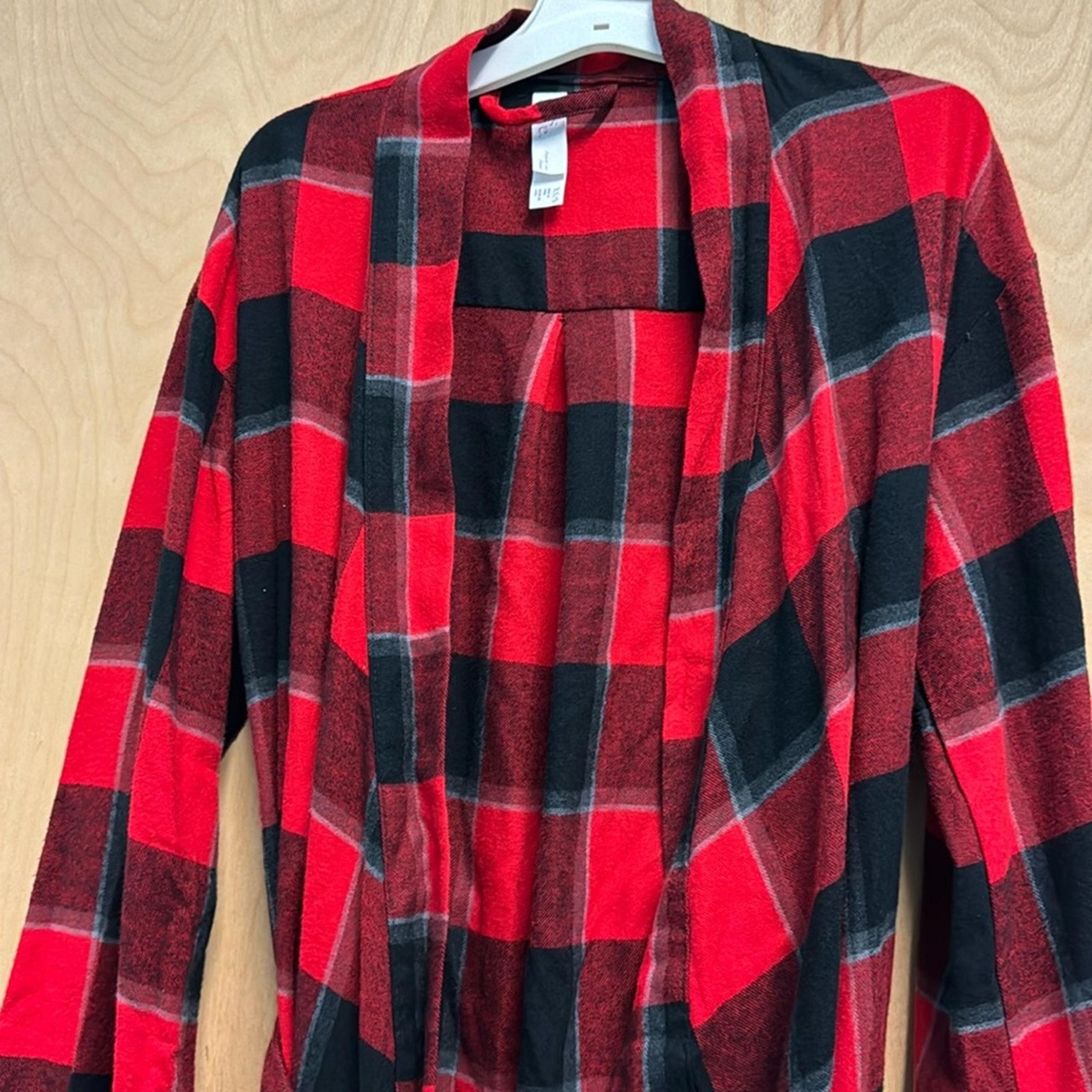 Women's Flannel Robe - Stars Above Red XS/S