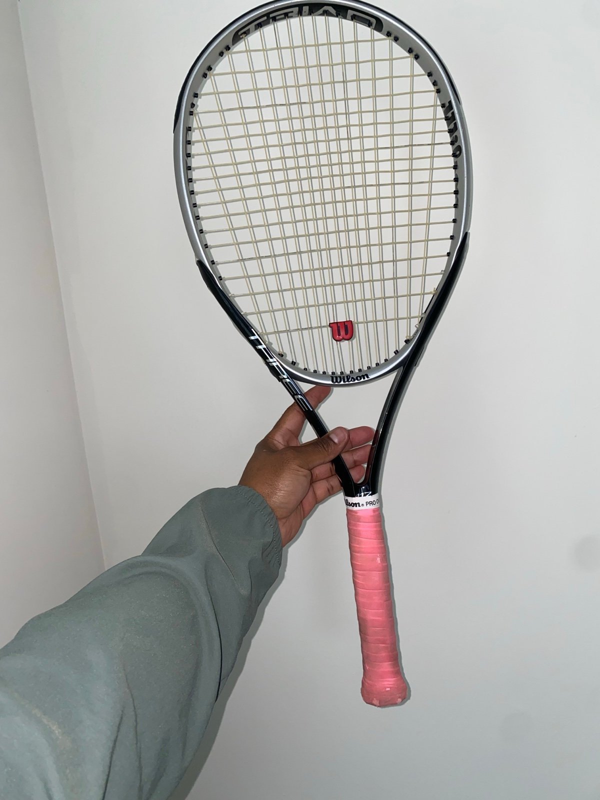 Black & Gray Wilson BLX Triad Three Tennis Racquet - 4 1/4 117 Sq In 9.2 Oz