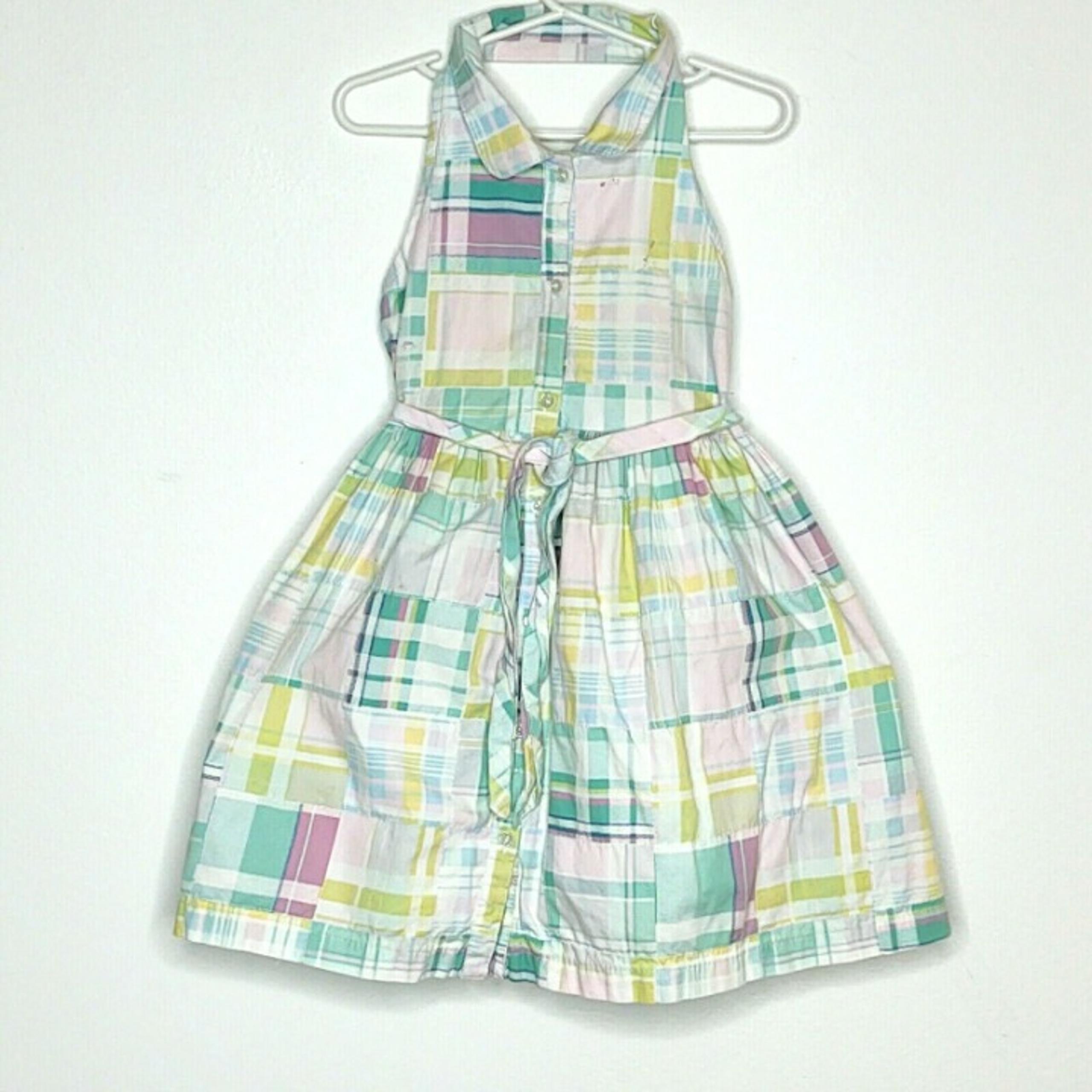 Izod Girl's  Plaid Summer Halter Dress S