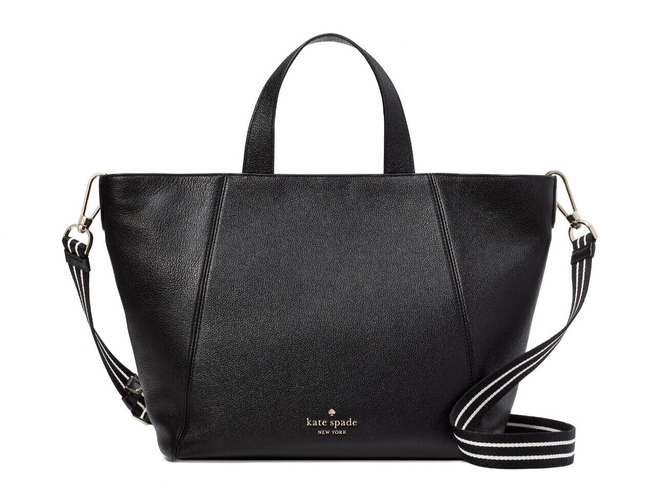 New Kate Spade Rosie Satchel Pebbled Leather Black