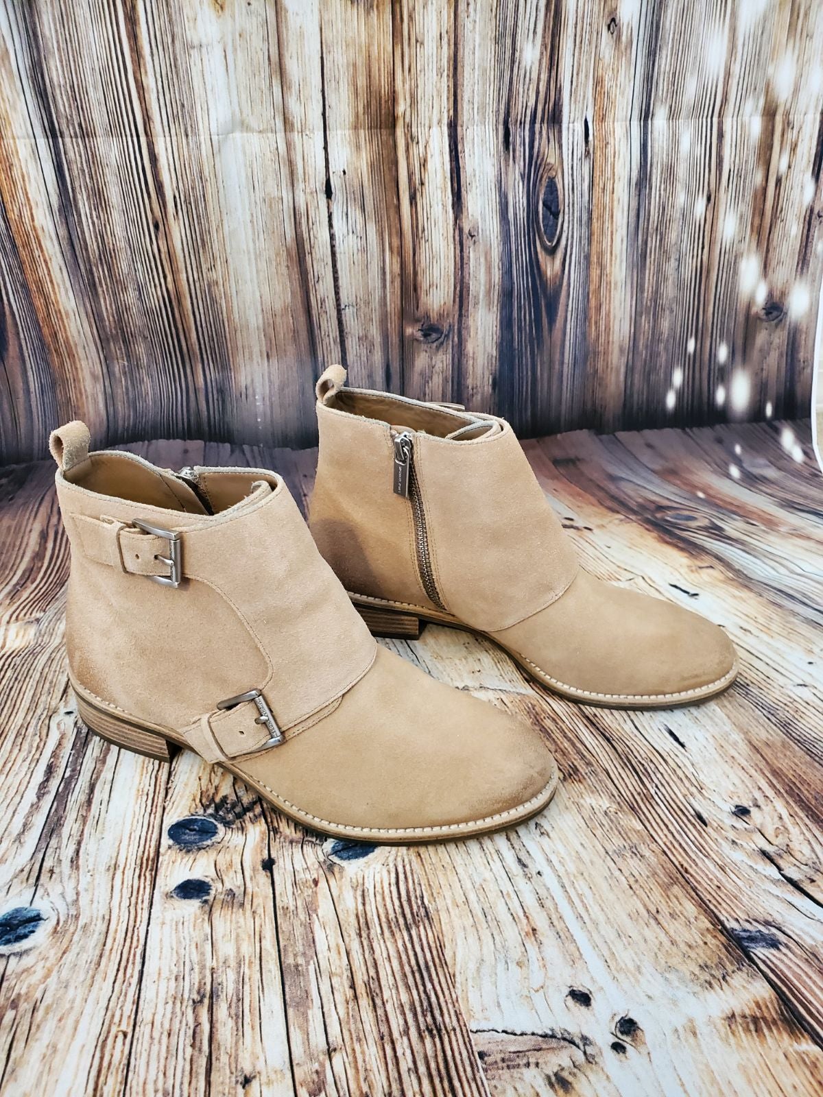 Michael Kors Adams Buckle Detail Ankle Bootie WOMEN DK KHAKI