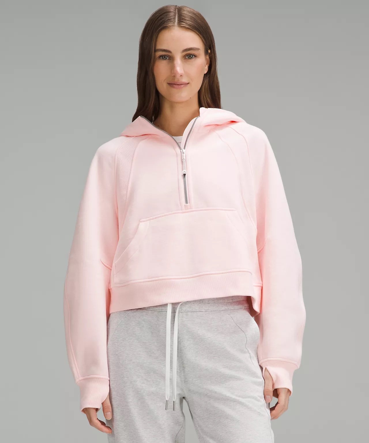 Lululemon Size XS/Sm Scuba Oversized Half-Zip Hoodie, Strawberry Milkshake, 118