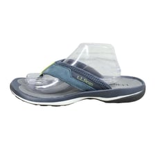 LL Bean Men's Swift River Sport Flip Flops All Terrain Leather Mesh Blue 12 M