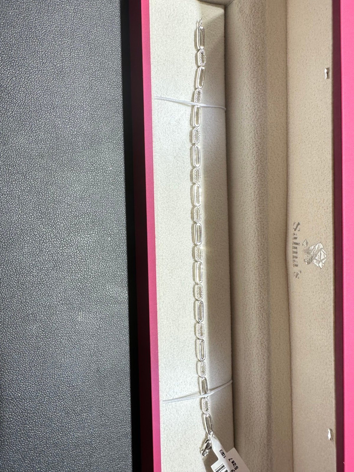 Diamond 1/5 carat sterling silver 925 bracelet.