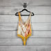 Free People Women's Boho Sweet Thing Mixed Print Cotton Bodysuit Size Large